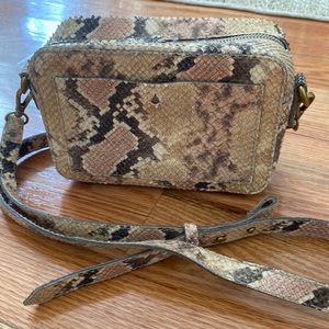 Madewell Reptile Snake Skin Purse